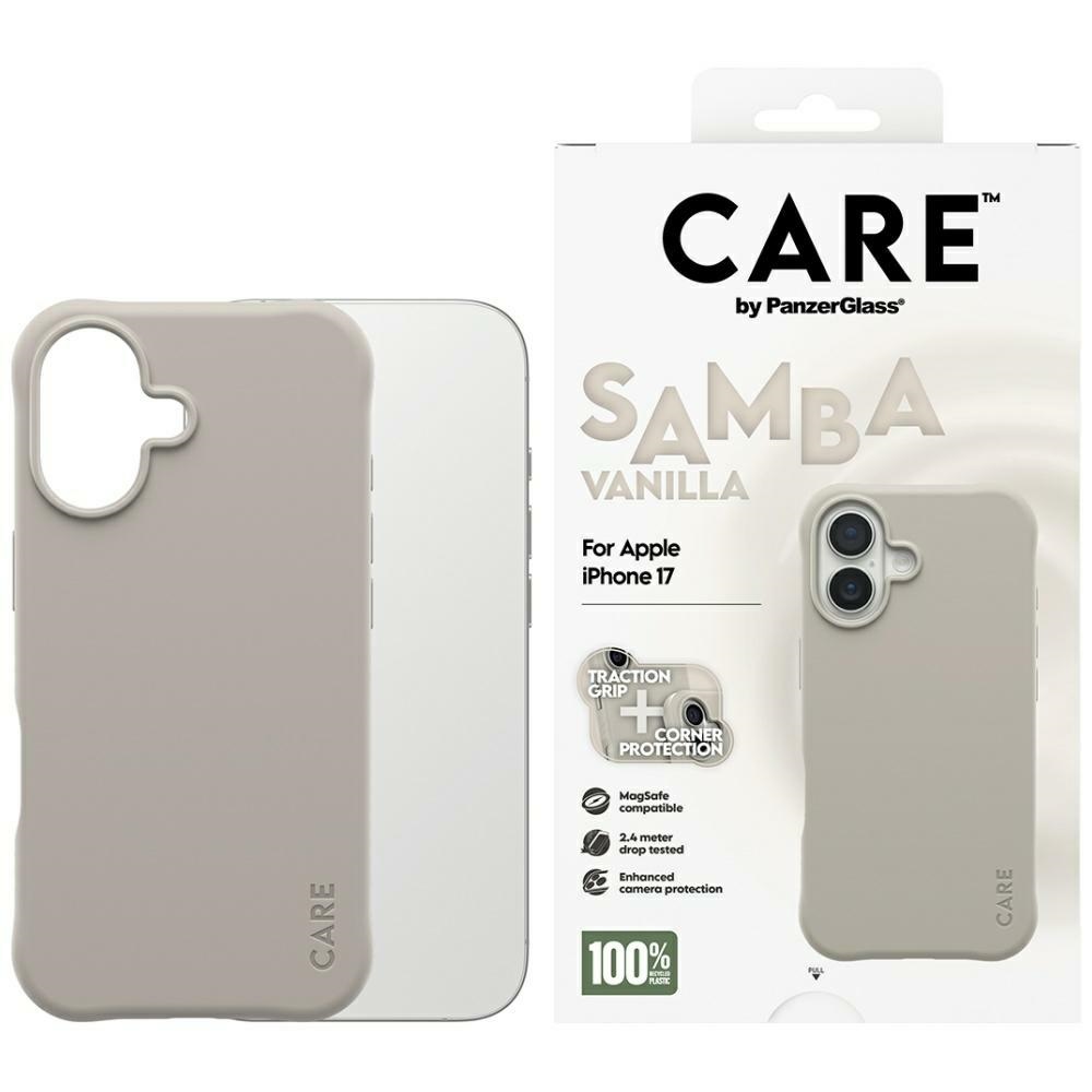 cps-3857a86276eb05f8559e690615b00e77-2026-03-24-06-38-56 Case CARE by PanzerGlass Fashionable Samba MagSafe for iPhone 17 vanilla - imagine 1