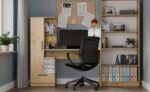 COSMO Oak Artisan Desk + Bookcase Set - imagine 7