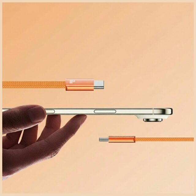 Cable USAMS U96 60W USB-C to USB-C 1.2m orange - imagine 4