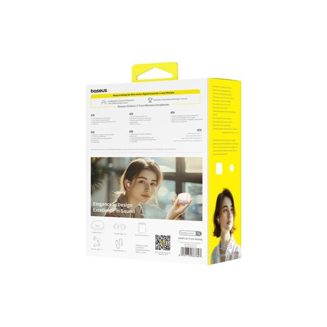 Baseus AirNora 3 - wireless TWS headphones (pink) - imagine 9