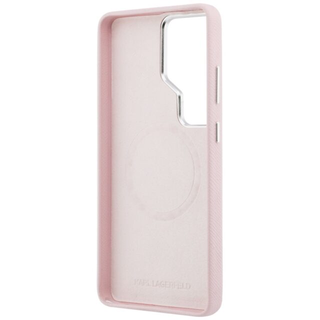 Karl Lagerfeld Grained PU Leather K&CH Heads Magnetic Zadní Kryt pro Samsung Galaxy S26 Ultra Pink - imagine 7