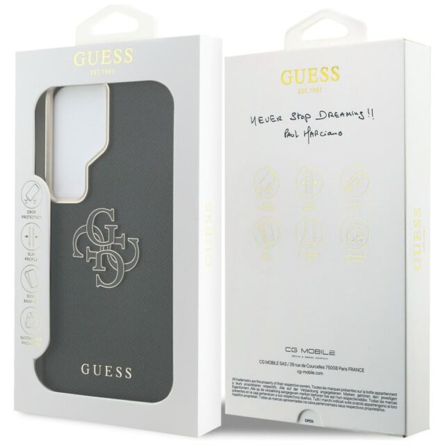 Case Guess Grained Big 4G Metal Logo for  Samsung Galaxy S26 Ultra black - imagine 9