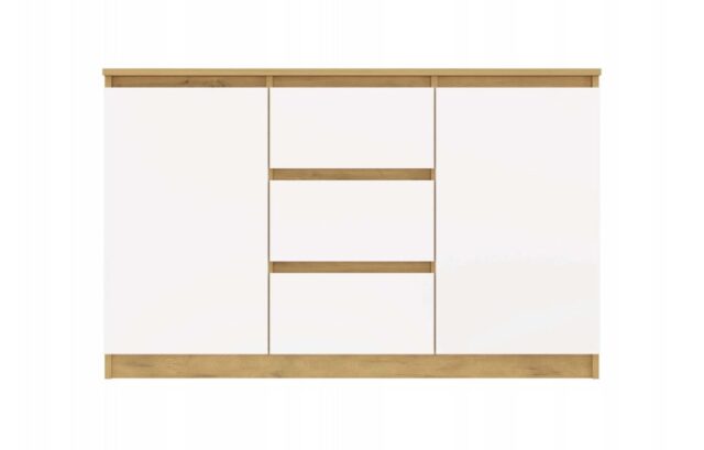 ARTISAN 2-DOOR 3-DRAWER CHEST OF DRAWERS/WHITE - imagine 2
