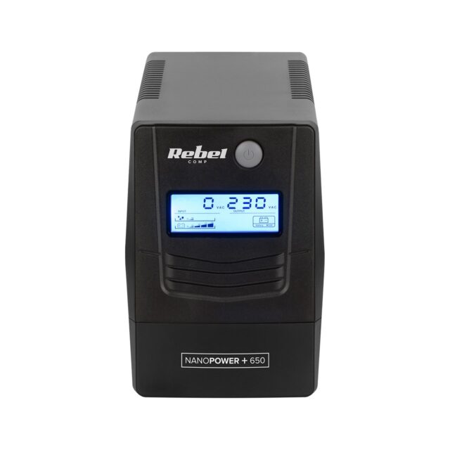 Rebel Nanopower Plus 1000 UPS | Off-line | Sinusoida| 1000VA | 600W  | LCD | USB - imagine 2