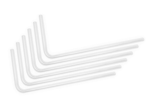 EK Water Blocks EK-Loop Hard Tube 14/10mm acrylic  bent 90 degrees - 80cm  6 pieces - imagine 4