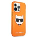 Karl Lagerfeld KLHCP13LCHTRO iPhone 13Pro / 13 6,1" orange hardcase Glitter Choupette F - imagine 4