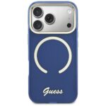Case Guess IML Script Metal MagSafe for   iPhone 17 Pro blue - imagine 3