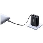 Wall charger USAMS Xiang Series CC299 65W 1xUSB-C 1xUSB-A + USB-C cable white - imagine 8