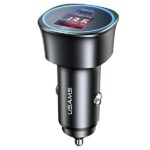 USAMS Car Charger 1xUSB + 1xUSB-C C26 95W (only head) Fast Charge black CC146TC01 (US-CC146)