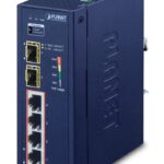 PLANET IGS-624HPT network switch Unmanaged Gigabit Ethernet (10/100/1000) Power over Ethernet (PoE) Blue