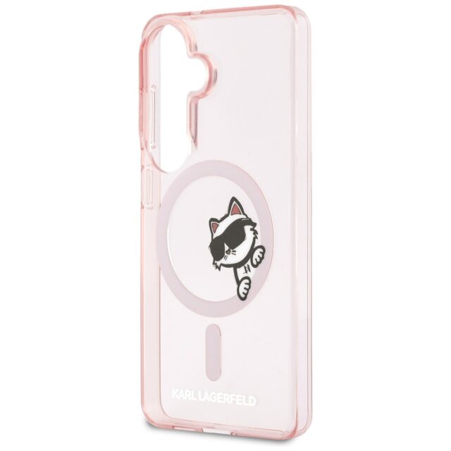 Case Karl Lagerfeld IML Peekaboo         Choupette MagSafe for Samsung Galaxy S26 pink - imagine 6