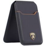 Magnetic Wallet Lamborghini D1 Genuine Leather MagSafe Phone Stand orange - imagine 3