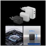 Wall charger Spigen Essential EE451EU 45W USB-C + cable USB-C/USB-C black - imagine 2