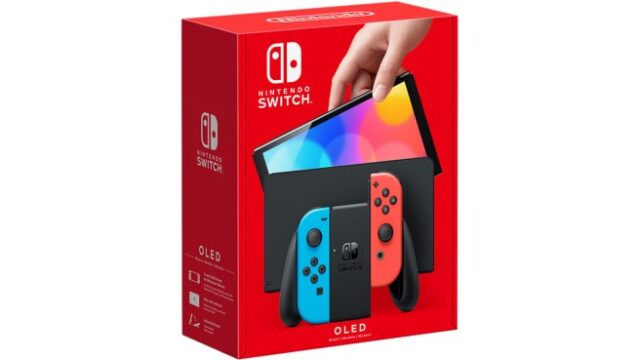 Nintendo Switch OLED portable game console 17.8 cm (7 ) 64 GB Touchscreen Wi-Fi Black  Blue  Red - imagine 5