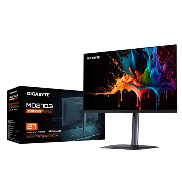 GIGABYTE MO27Q3 27” OLED QHD Gaming Monitor - 2560 x 1440  360Hz  0.03ms  250 cd/m2  G-Sync Compatible  FreeSync Premium Pro  Display HDR True Black 400  HDMI 2.1  Displayport 1.4 - imagine 5
