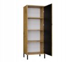 KAMARO 1DD SLIM OAK ARTISAN DISPLAY CABINET - imagine 4