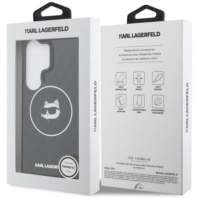 Case Karl Lagerfeld IML Repeated         Choupette MagSafe for Samsung Galaxy S26 Ultra black - imagine 8