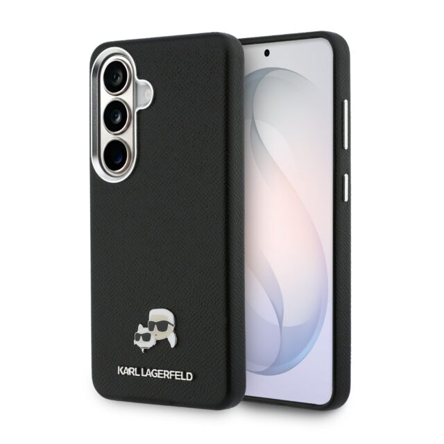 Karl Lagerfeld Grained PU Leather K&CH Heads Magnetic Zadní Kryt pro Samsung Galaxy S26 Black - imagine 9