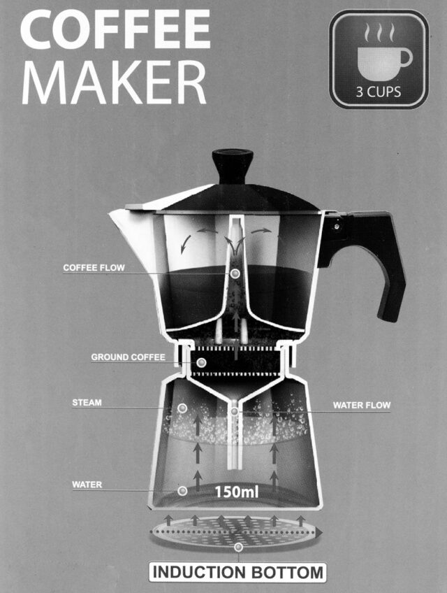 Maestro 3 cup coffee machine MR-1666-3-BROWN brown - imagine 8