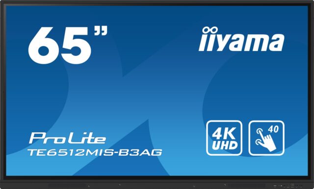 iiyama ProLite TE6512MIS-B3AG 65  4K UHD Touch Monitor HDMI/VGA/USB - imagine 2