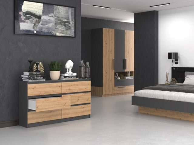 Topeshop M6 140 ANT/ART KPL chest of drawers - imagine 5