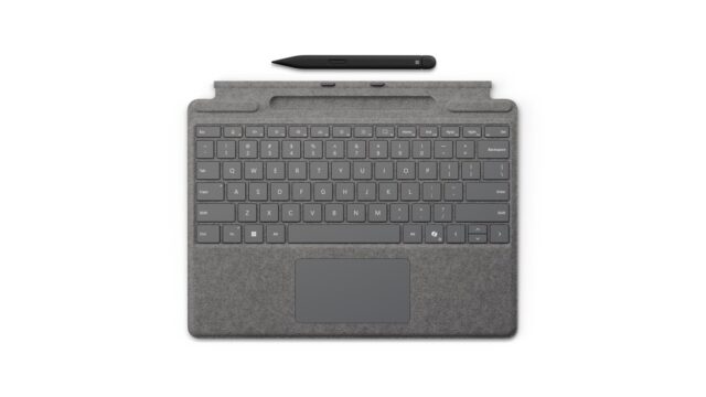 Microsoft Surface Pro Keyboard with Slim Pen for Business QWERTZ German Microsoft Cover port Platinum - imagine 2