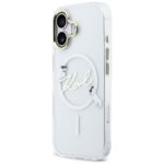 Case Karl Lagerfeld IML Choupettes Karl  Script Logo MagSafe for iPhone 17 transparent - imagine 2