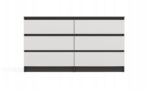 M6 MALWA CHEST OF DRAWERS 140 CM 6 DRAWERS ANTHRACITE/WHITE - imagine 5