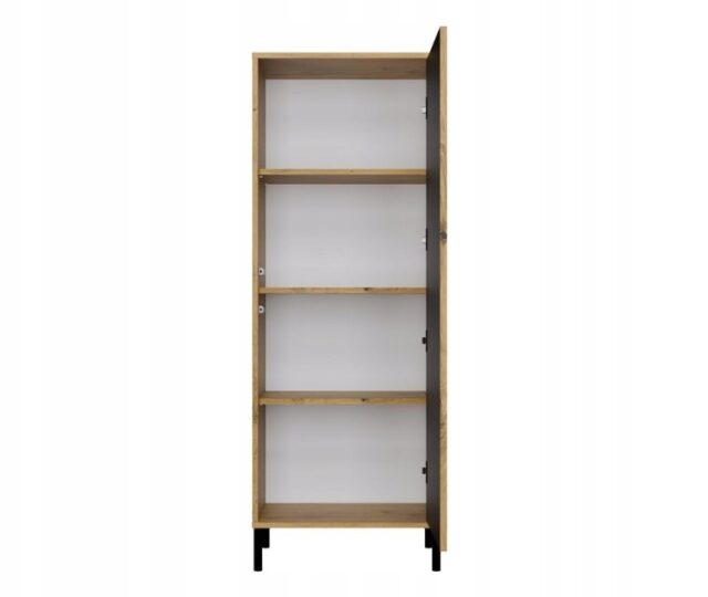 KAMARO 1DD SLIM OAK ARTISAN DISPLAY CABINET - imagine 2