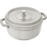 Staub Round Cast Iron Pot - 1.7 ltr  White Truffle