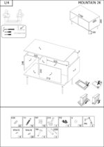 Cama MOUNTAIN bench/table 110x60x46 black + gold - imagine 4