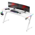 Huzaro Hero 4.8 White RGB - gaming desk - imagine 7