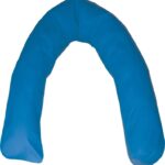 Bed positioning cushion U-crescent in silicone fibre Blue