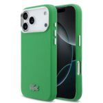 Lacoste PVC Iconic Petit Pique Metal Logo MagSafe Zadní Kryt pro iPhone 17 Pro Max Green
