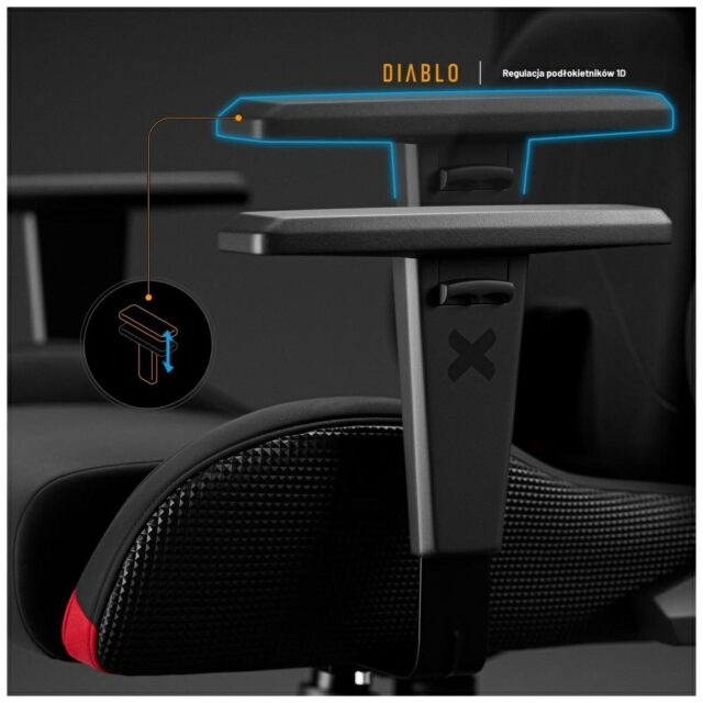 Gaming chair Diablo X-One PRIME Normal Size black - imagine 8