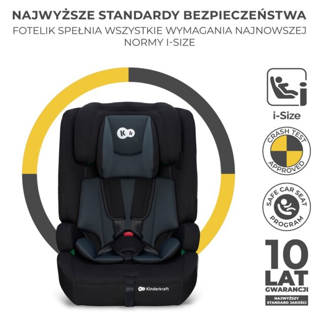 Kinderkraft COMFORT UP I-SIZE baby car seat (9 - 36 kg; 15 months - 12 years) Black - imagine 6