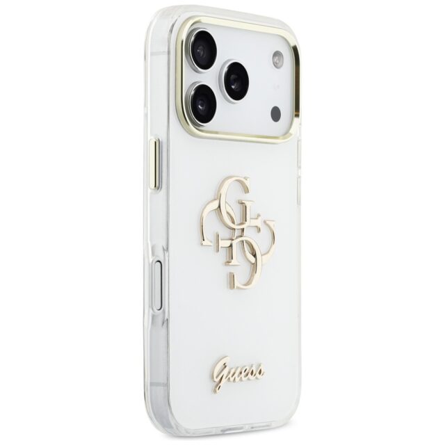 Case Guess IML 4G Script Metal for iPhone 17 Pro Max white - imagine 4