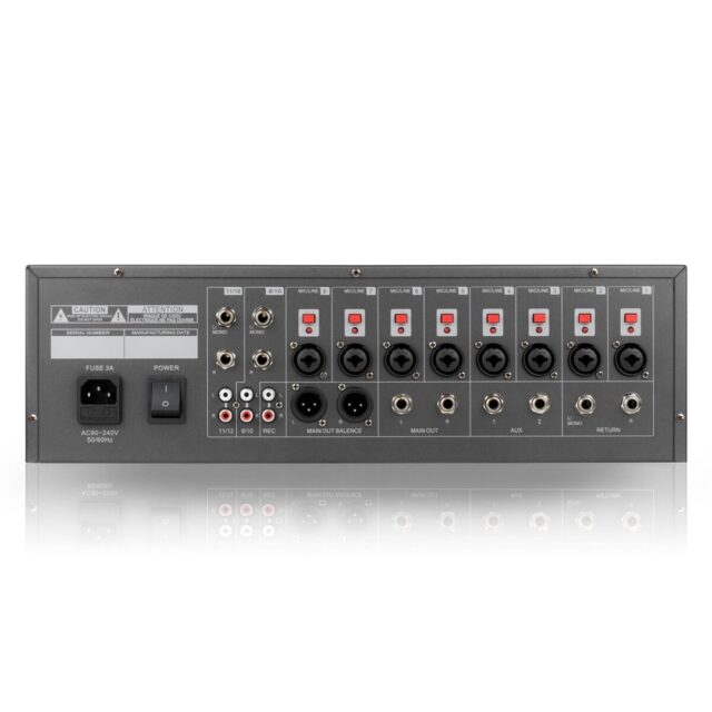 RM12 FX - Mikser analogowy z Bluetooth DSP EQ MP3 Phantom  12 kanałów - imagine 5