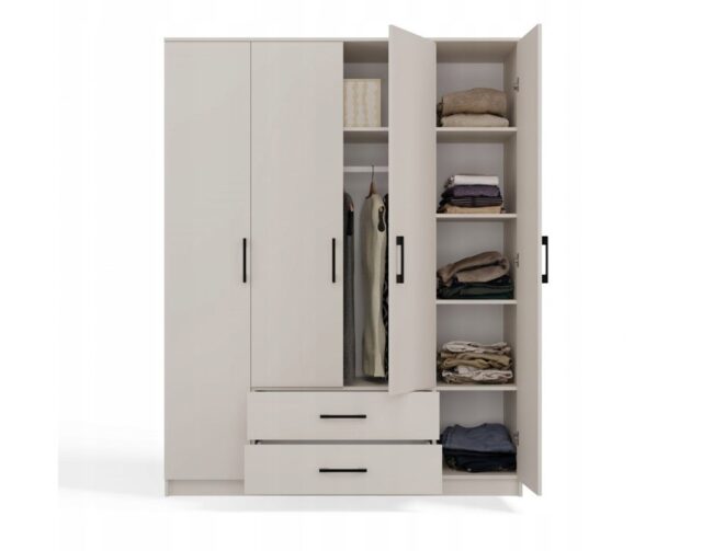 ROMANA wardrobe 160x205 Cashmere without mirror - imagine 4
