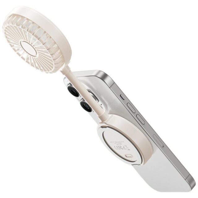 Hand fan USAMS LiFE LU02 white - imagine 7