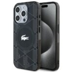 Lacoste LCHMP15XUBSK iPhone 15 Pro Max 6.7" black hardcase IML Blend Monogram MagSafe