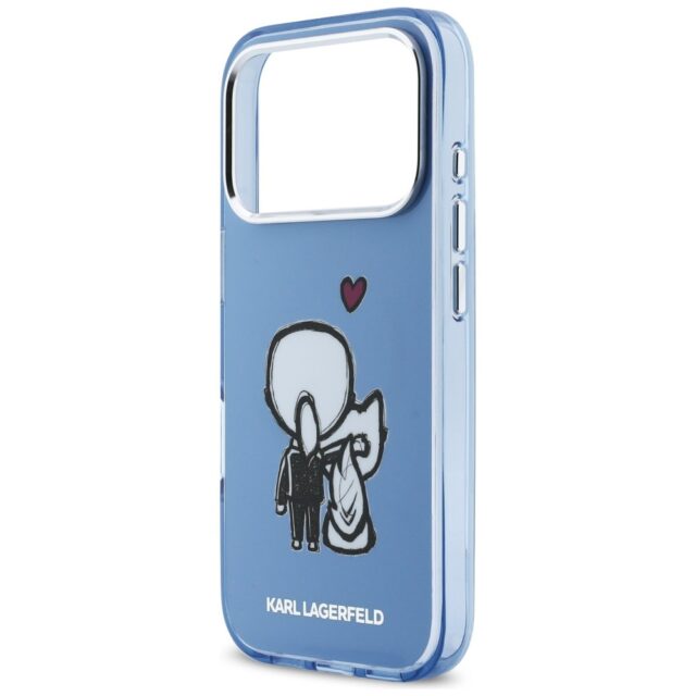 Etui Karl Lagerfeld Karl & Choupette      Back MagSafe do iPhone 17 Pro Max niebieski - imagine 6