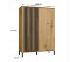 KAMARO 2DD SLIM/GŁ OAK ARTISAN DISPLAY CABINET - imagine 5