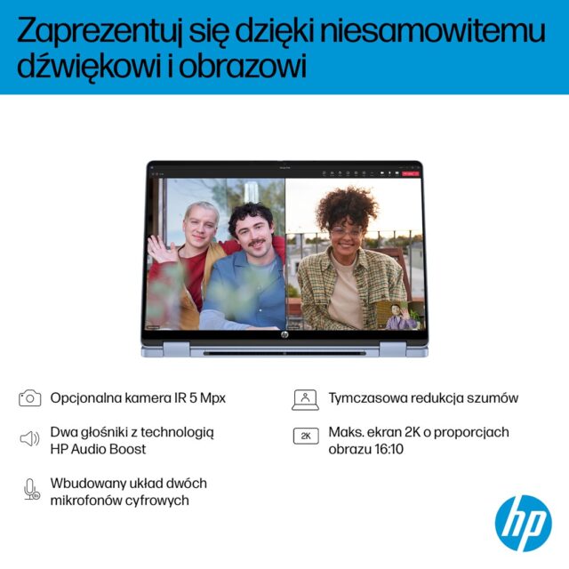 HP OmniBook 5 Flip 14-fp0004nw Core 5 120U 14 2K Touch IPS 300nits 16GB LPDDR5 5200 SSD512 Intel Graphics Cam 1080p 68Wh Win11 Blue Sky 2Y - imagine 7