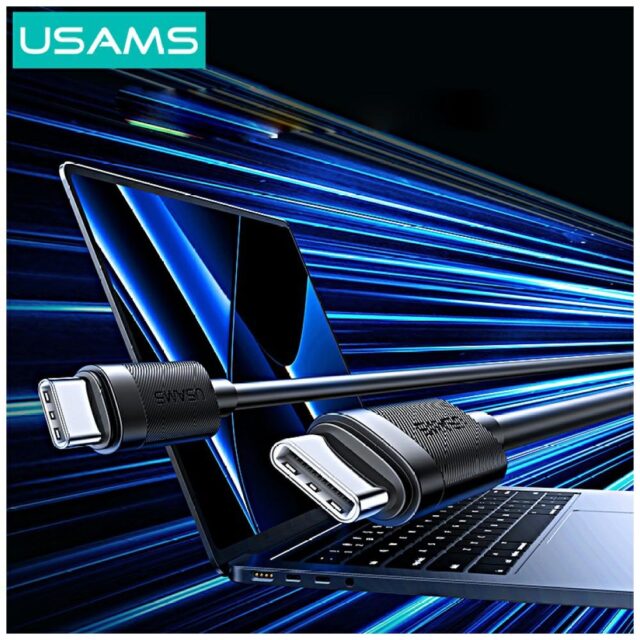 Cable USAMS U94 60W USB-C to USB-C 1m black - imagine 4