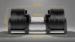REBEL ACTIVE Cast iron automatic dumbbell 36kg  2kg increments - imagine 9