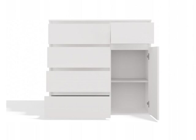 MALWA 1D5S WHITE CHEST OF DRAWERS - imagine 4