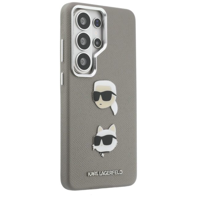 Case Karl Lagerfeld Saffiano Double      Heads Metal for Samsung Galaxy S26 Ultra silver - imagine 4