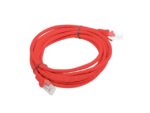 PATCHCORD KAT.5E UTP 3M CZERWONY FLUKE PASSED LANBERG 10-PACK - imagine 2