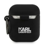 Karl Lagerfeld Rue St Guillaume Silikonové Pouzdro pro Airpods 1/2 Black - imagine 2